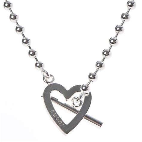 gucci toggle heart necklace